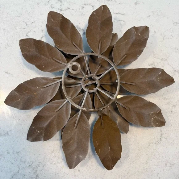 Distressed Floral Metal Wall Decor - Picture 5 of 5